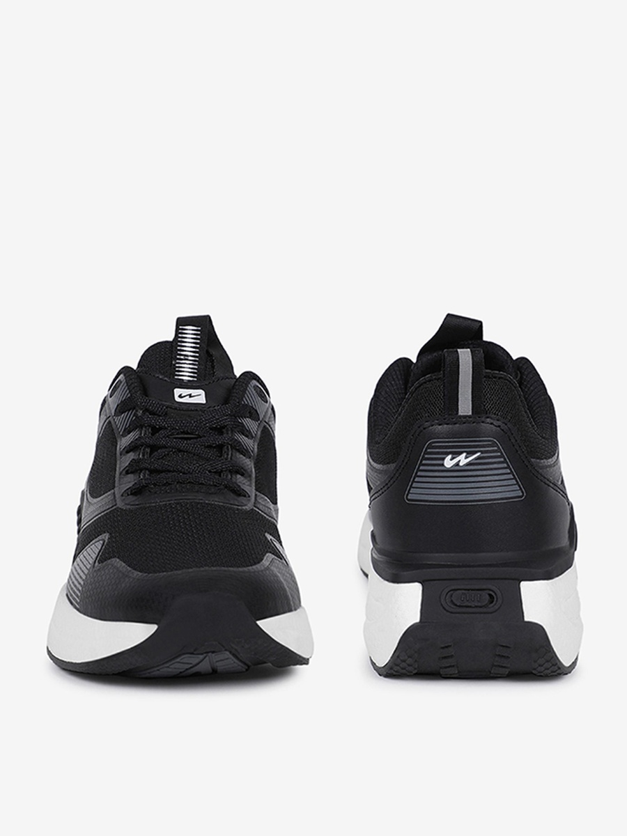Men Black Ballet Bubble Yoga Max Lace-Up Walking Shoes