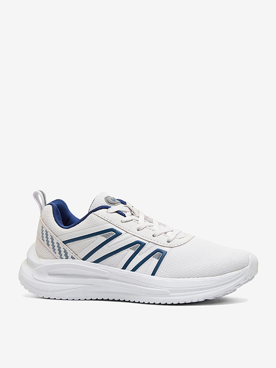 Men White Robe Memory Foam Lace-Up Running Shoes