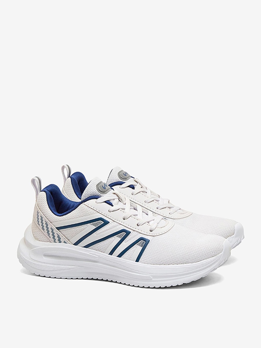 Men White Robe Memory Foam Lace-Up Running Shoes