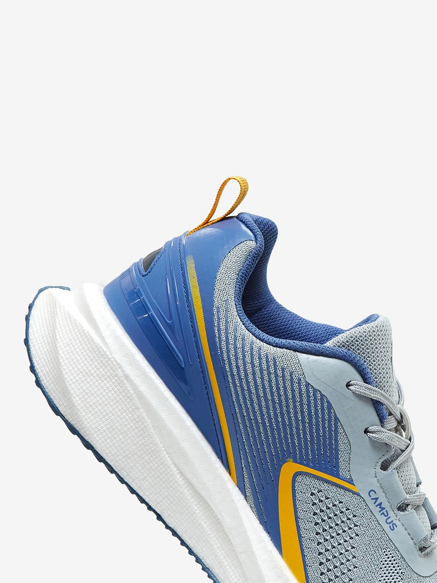 Men Grey Chromo Bubble Yoga Max Lace-Up Running Shoes
