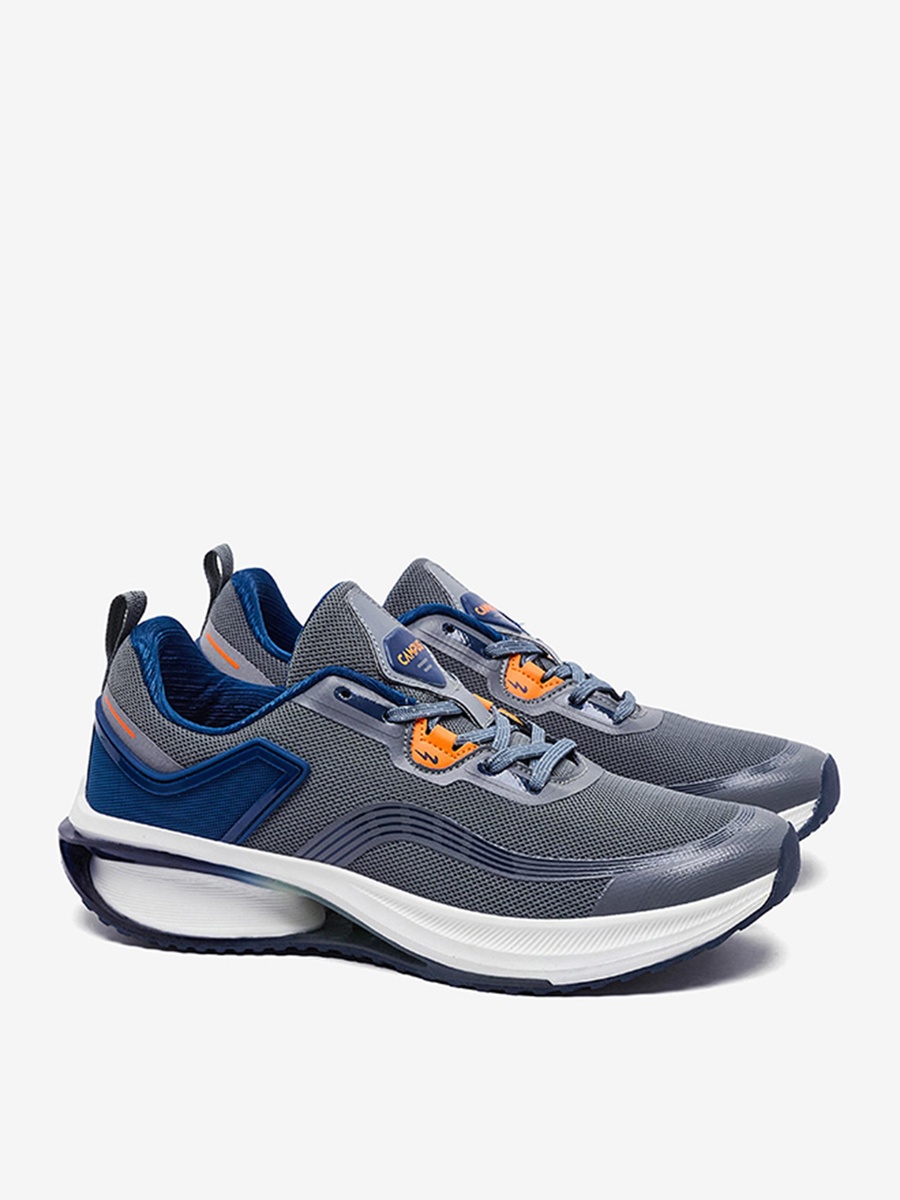 Men Green Flutter Motion Massage Lace-Up Running Shoes