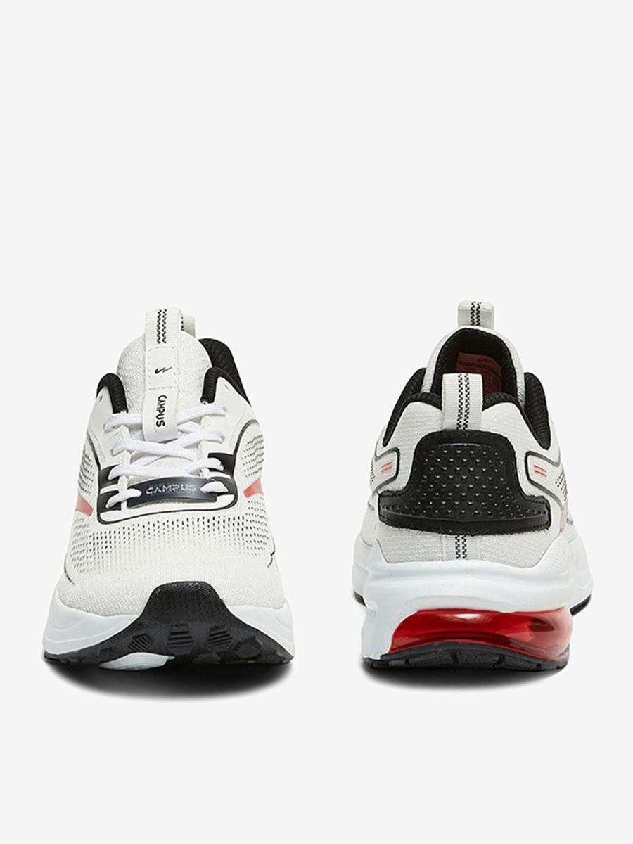 Men White Acetate Yoga Max Lace-Up Running Shoes