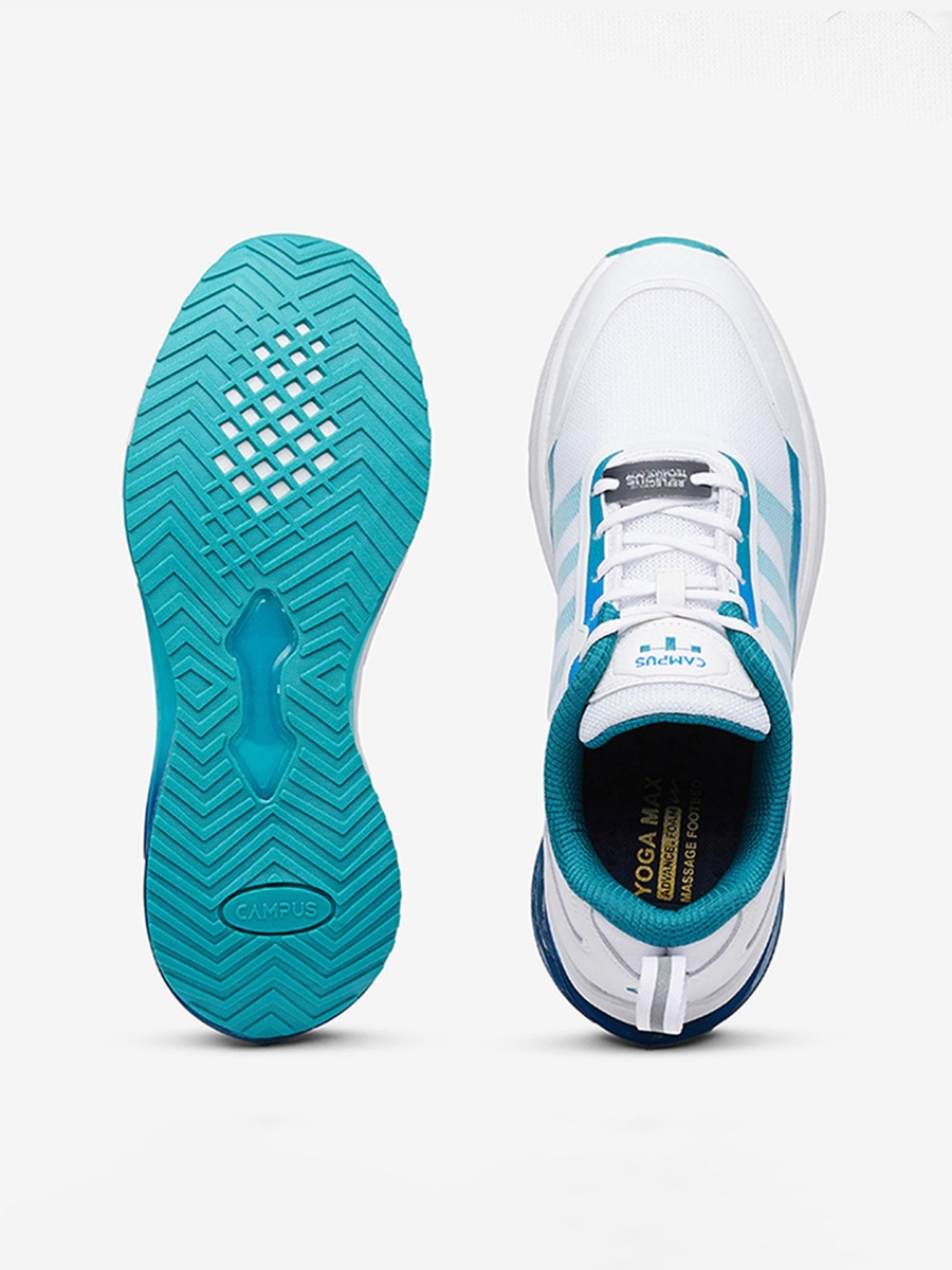 Men White Rustik Yoga Max Lace-Up Running Shoes