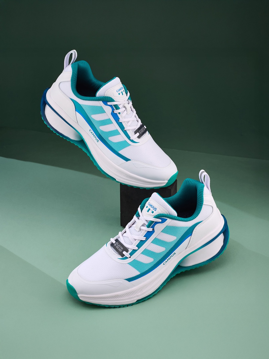 Men White Rustik Yoga Max Lace-Up Running Shoes