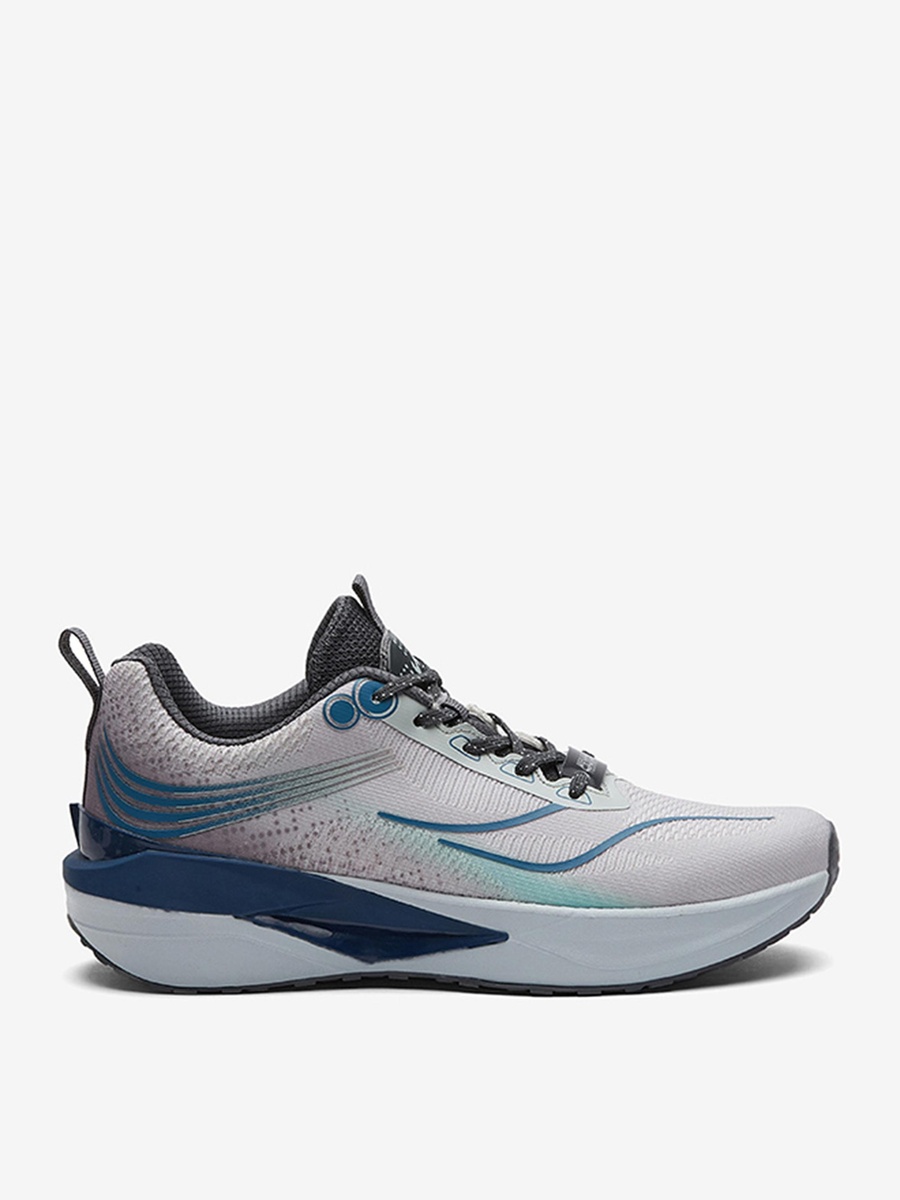 Men Light Grey Juniper Bubble Yoga Max Lace-Up Running Shoes