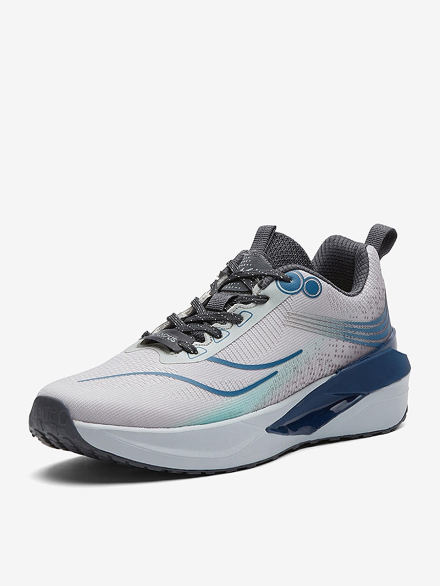 Men Light Grey Juniper Bubble Yoga Max Lace-Up Running Shoes