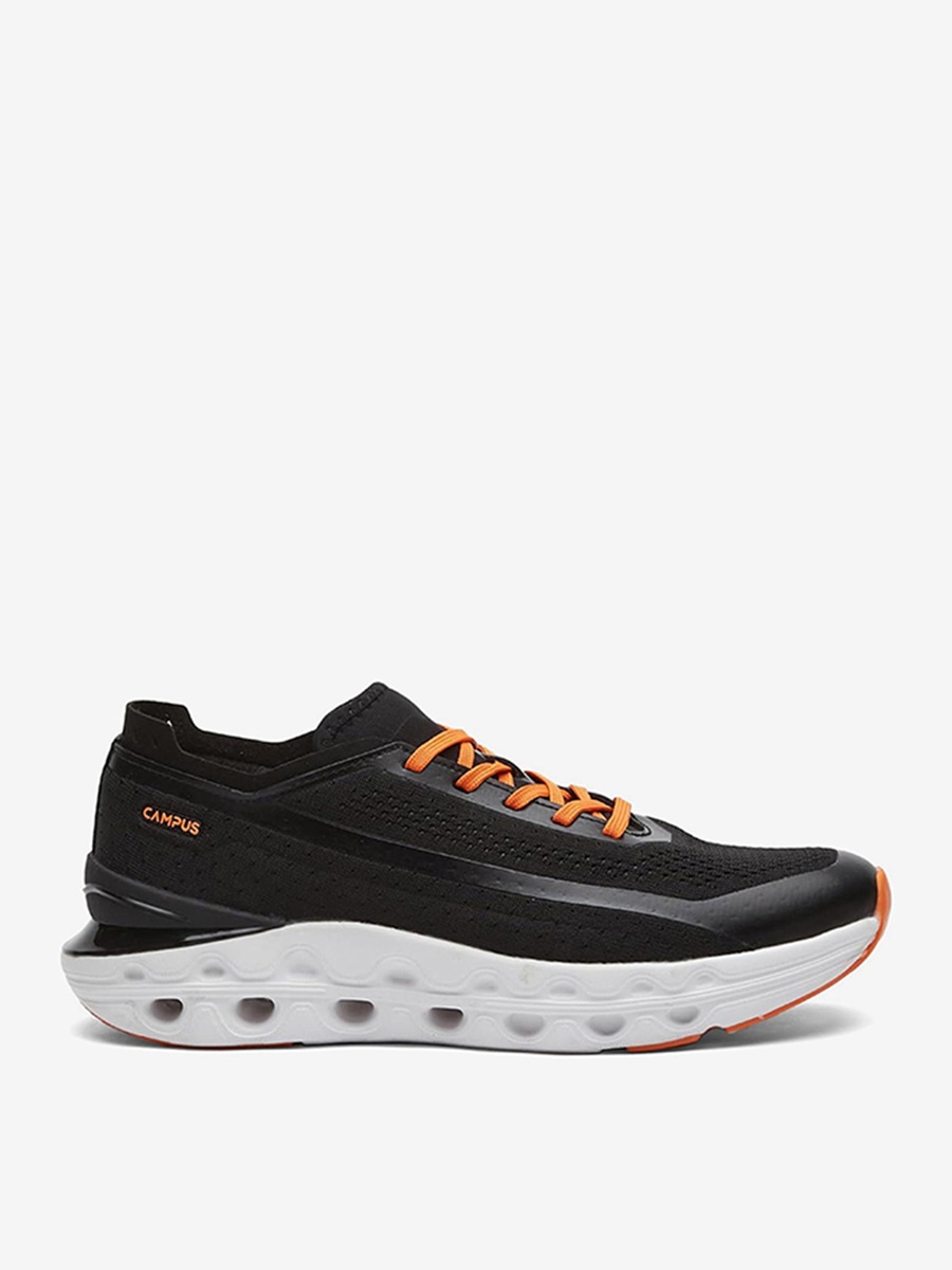 Men Black Coil Pro Bubble Yoga Max Lace-Up Running Shoes