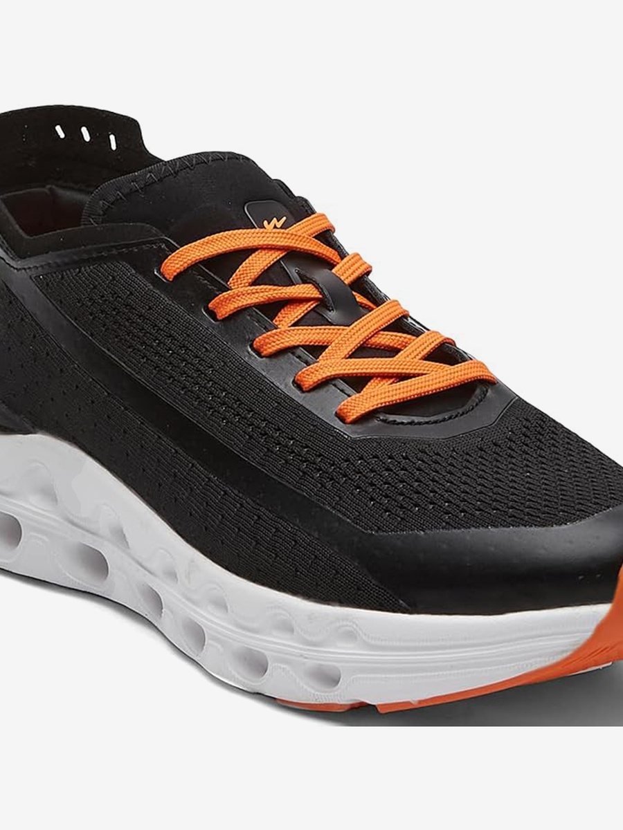 Men Black Coil Pro Bubble Yoga Max Lace-Up Running Shoes