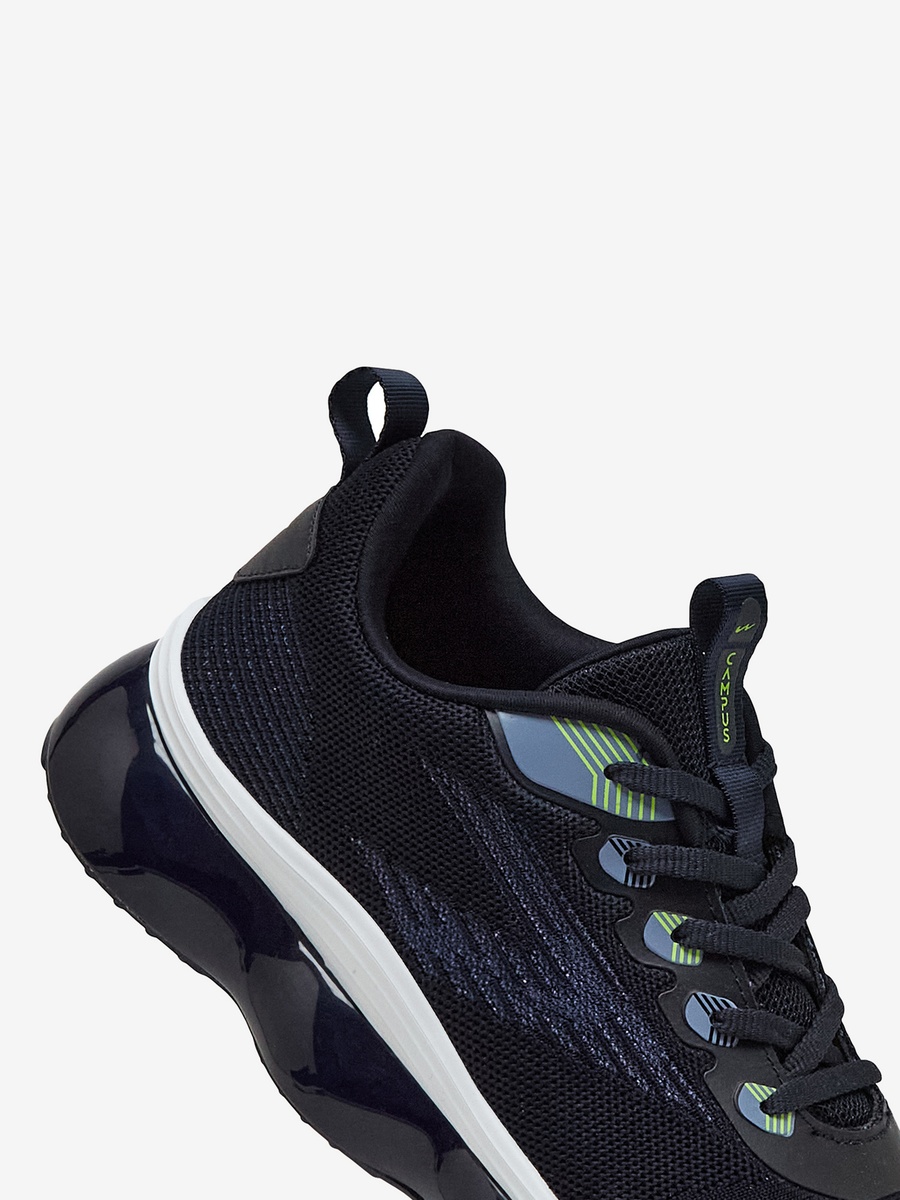 Men Navy Blue Spade Bubble Yoga Max Lace-Up Running Shoes