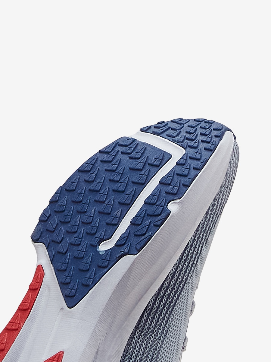 Men Light Grey Glitch Memory Foam Lace-Up Running Shoes