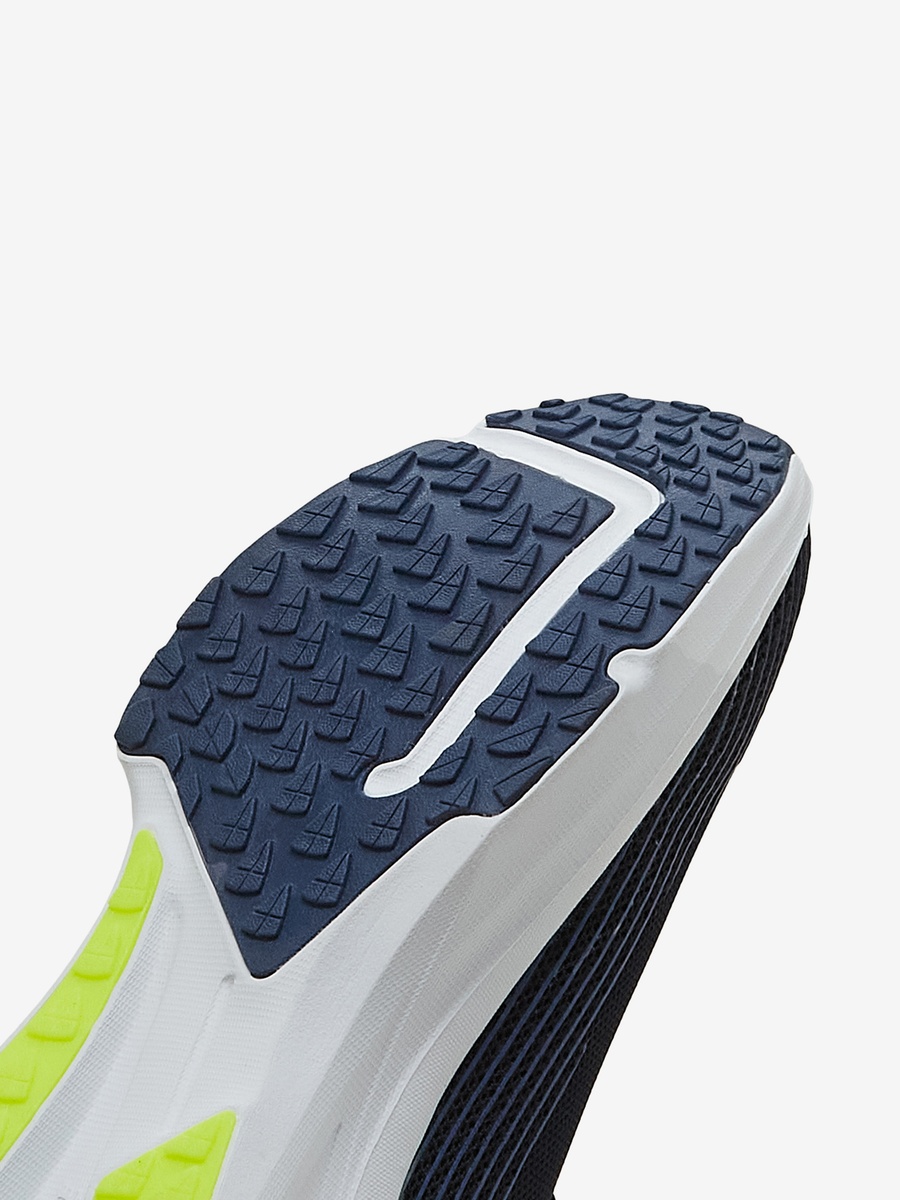 Men Navy Blue Navy Glitch Memory Foam Lace-Up Running Shoes