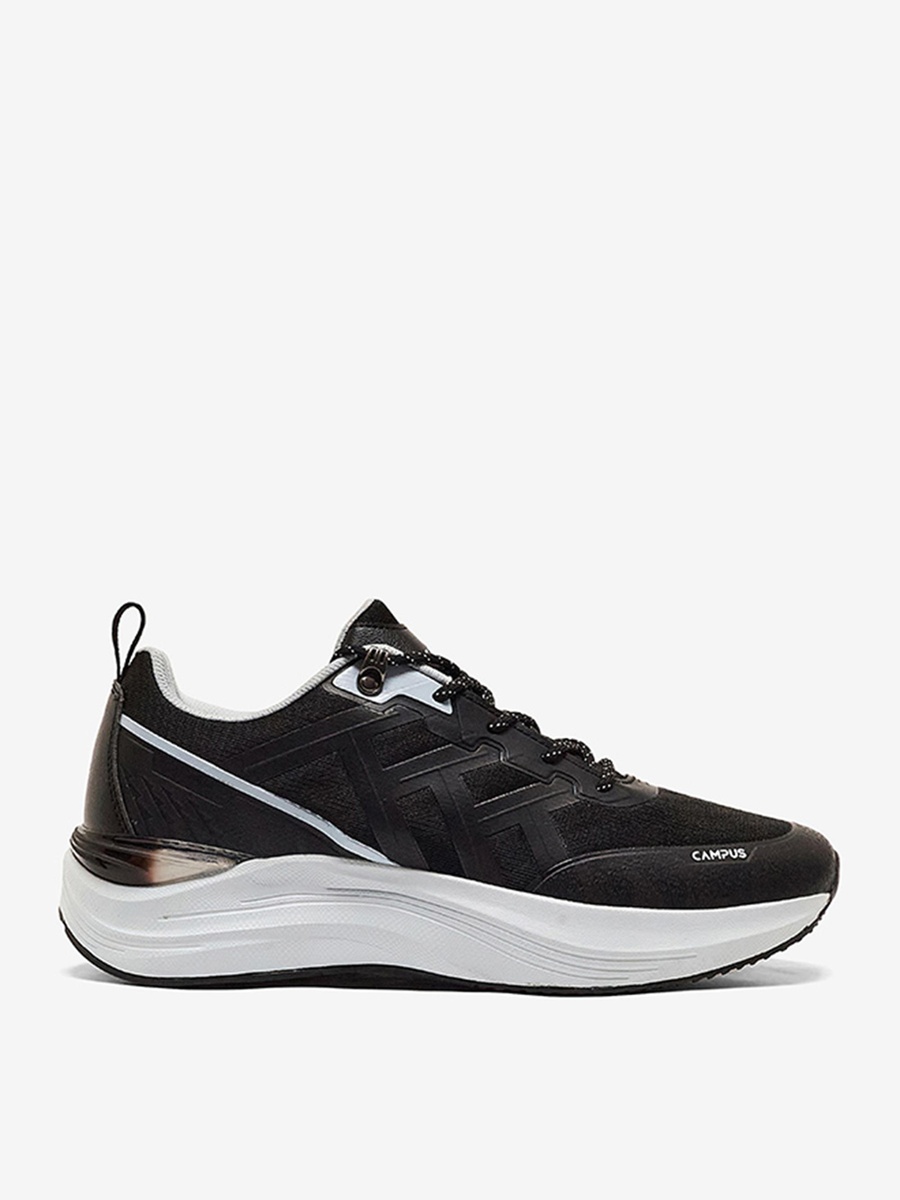 Men Black Trick Bubble Yoga Max Lace-Up Running Shoes