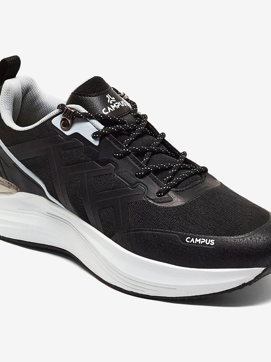 Men Black Trick Bubble Yoga Max Lace-Up Running Shoes