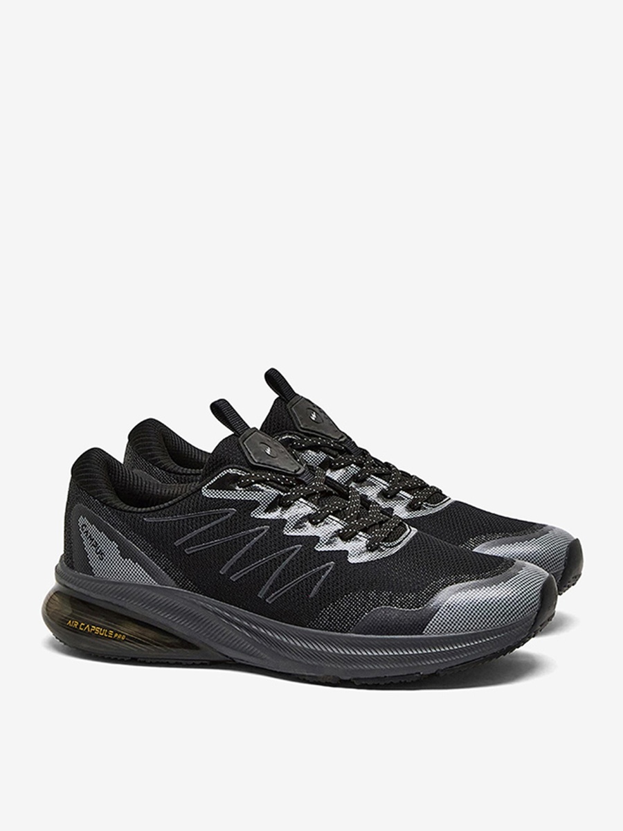 Men Black Begin Marathon Sublimation Lace-Up Running Shoes