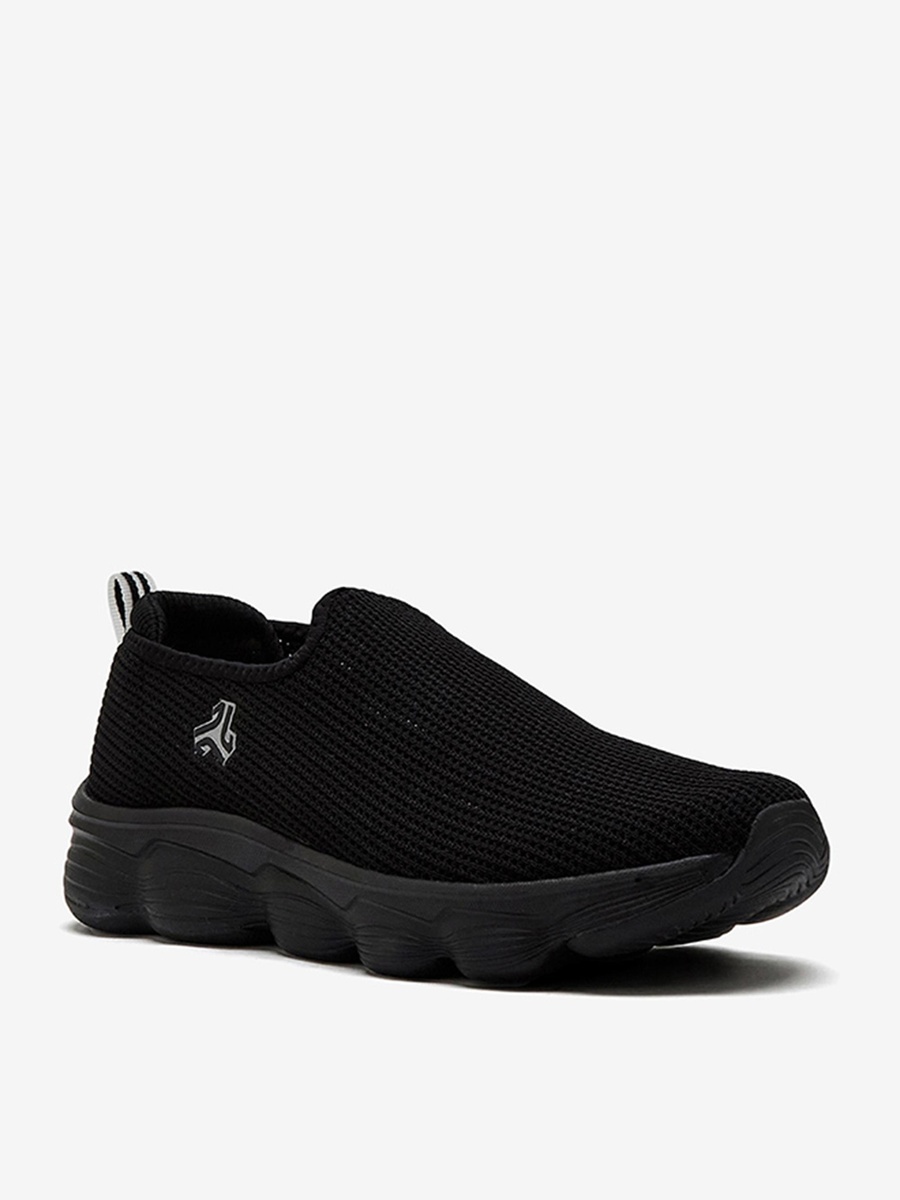 Men Black Strive Memory Tech Lite Slip-On Walking Shoes