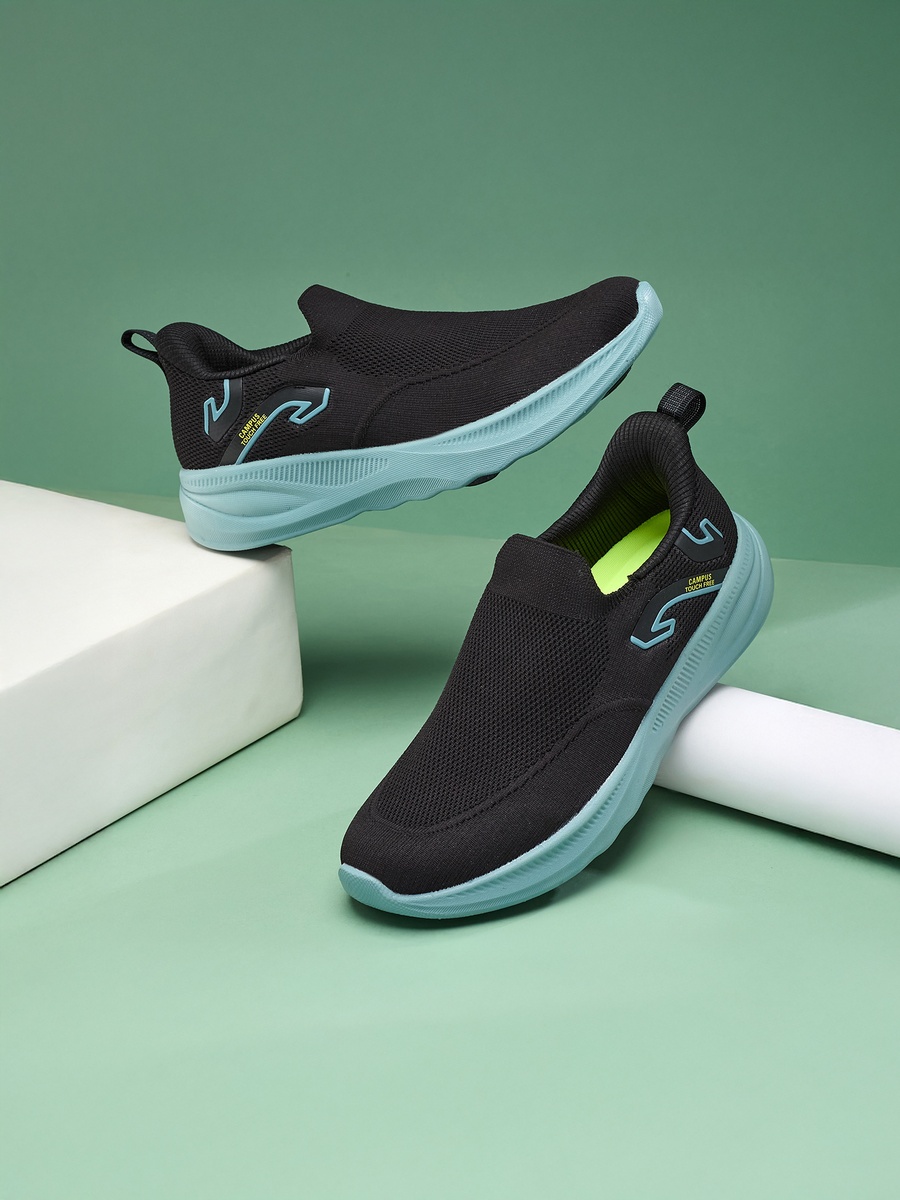 Men Black Airo Campus Nitrofly Slip-On Walking Shoes