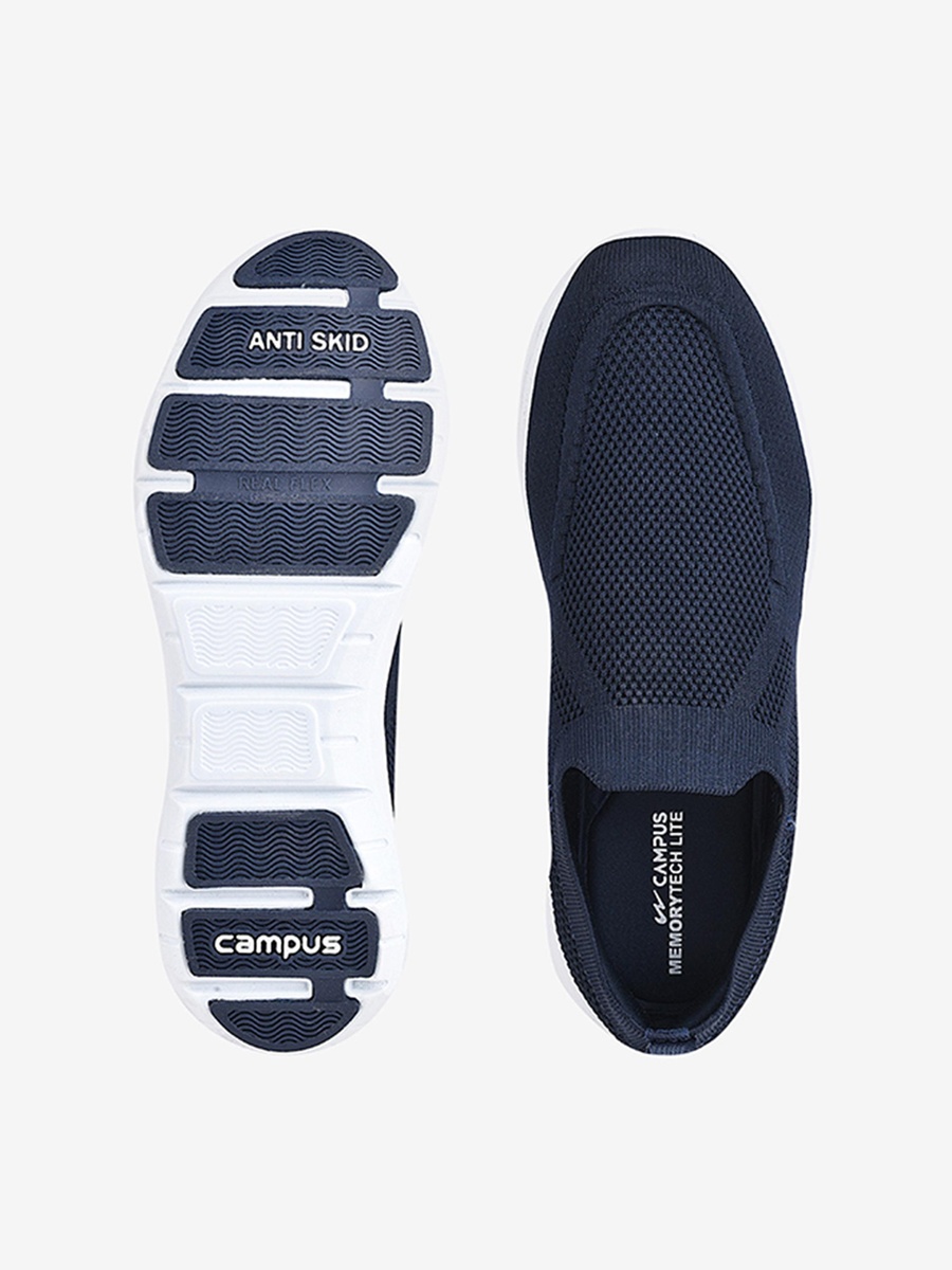 Men Blue Imagine Memory Foam Slip-On Walking Shoes