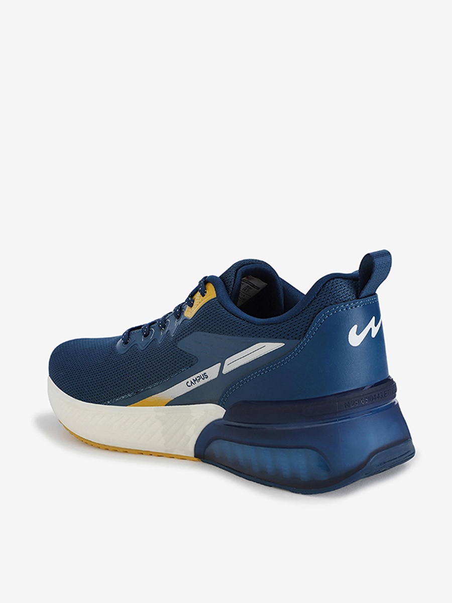 Men Blue Promote Memory Foam Lace-Up Running Shoes