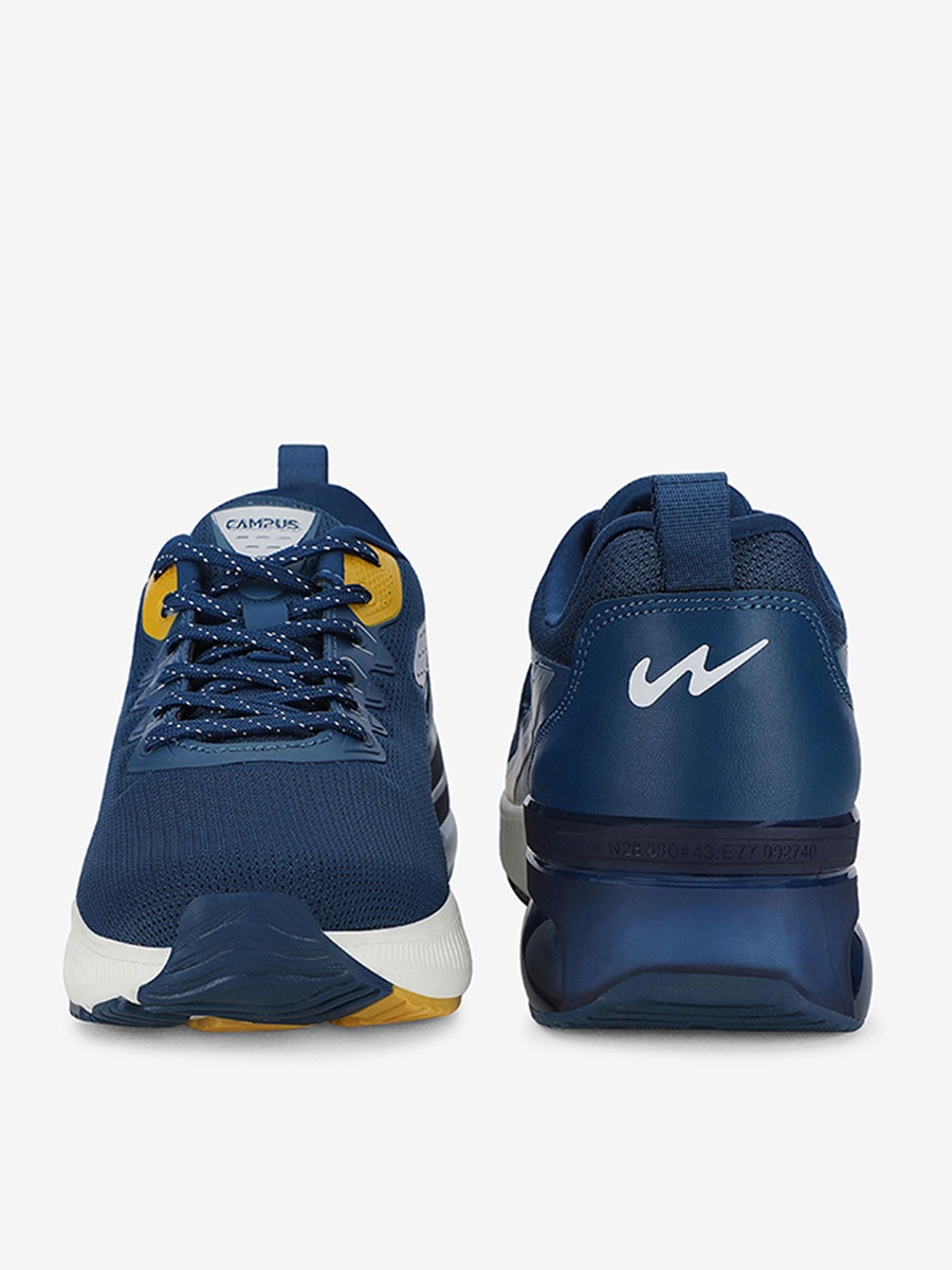 Men Blue Promote Memory Foam Lace-Up Running Shoes