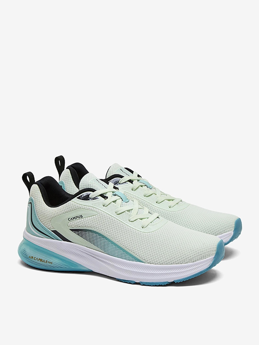 Men Green Bonus Memory Sublimation Insole Lace-Up Running Shoes