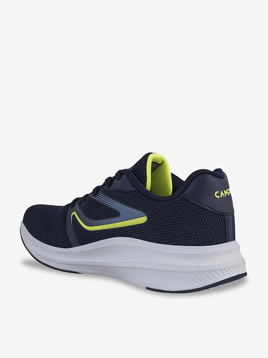 Men Navy Blue Navy Spake Die Cut Lace-Up Running Shoes