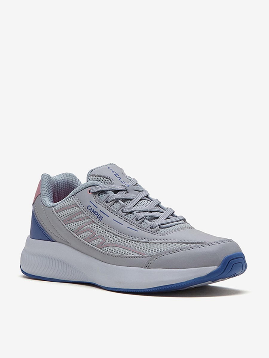 Light Grey Flair Memory Foam Lace-Up Running Shoes