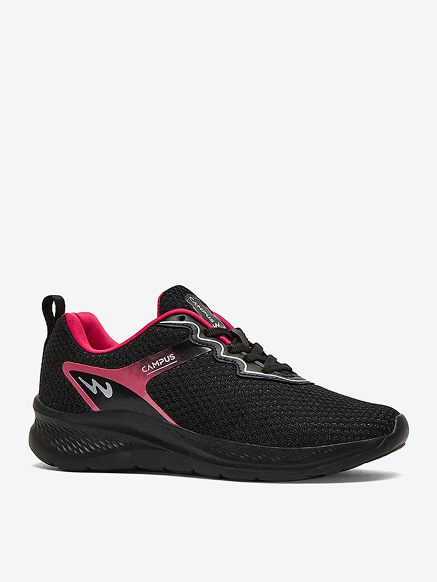 Black Rosa Advance Memory Foam Lace-Up Running Shoes