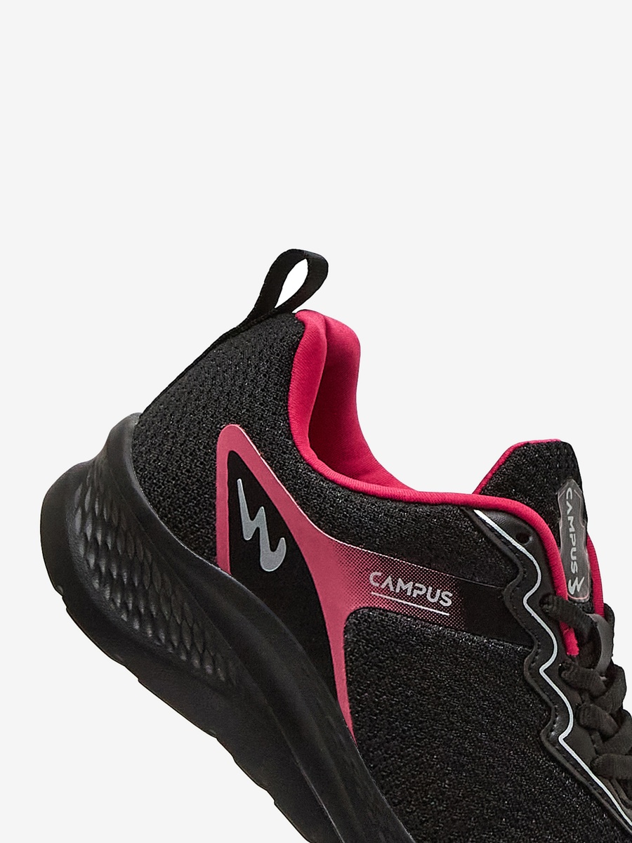Black Rosa Advance Memory Foam Lace-Up Running Shoes