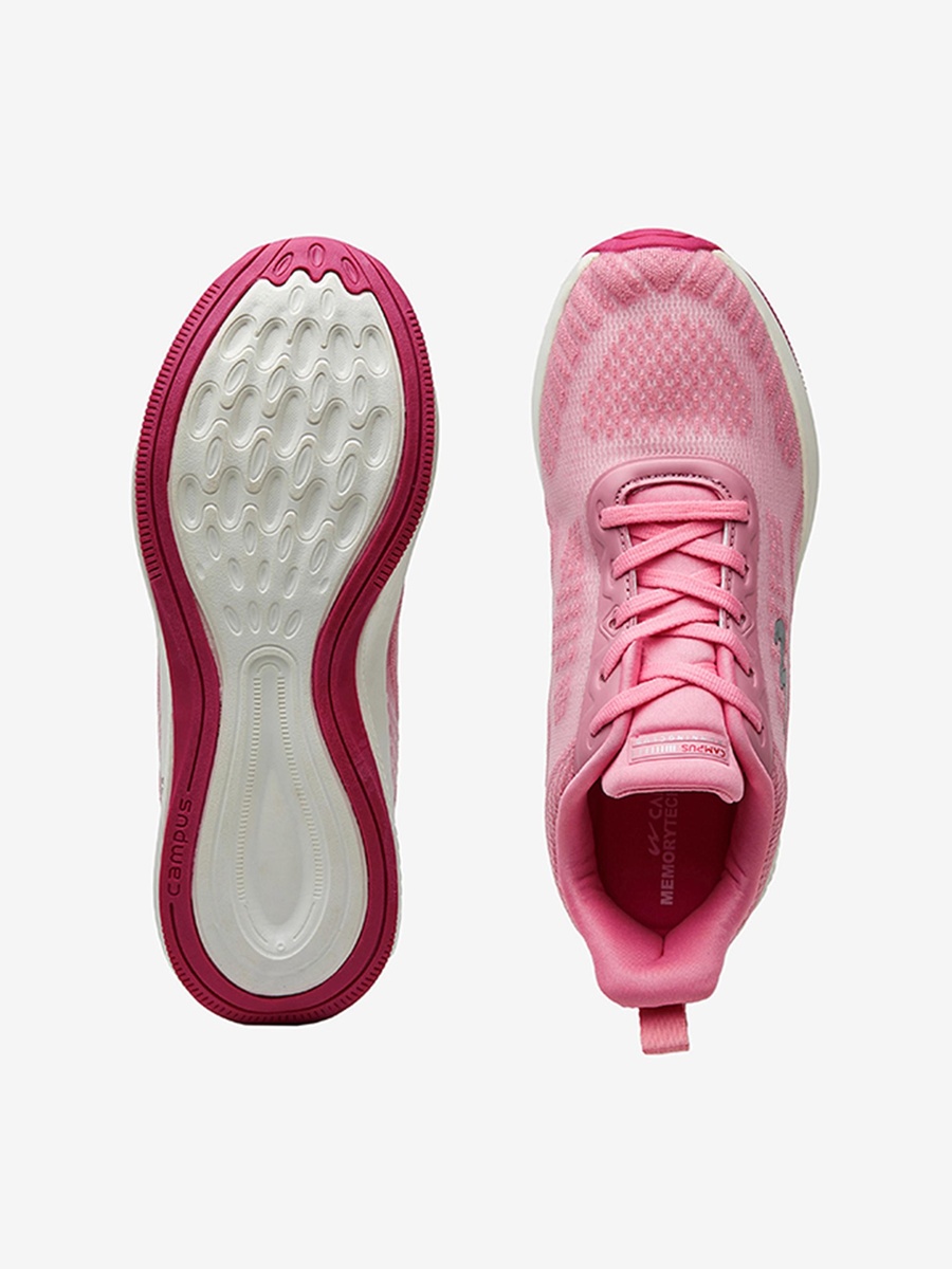 Pink Sprinkle Die Cut Lace-Up Running Shoes