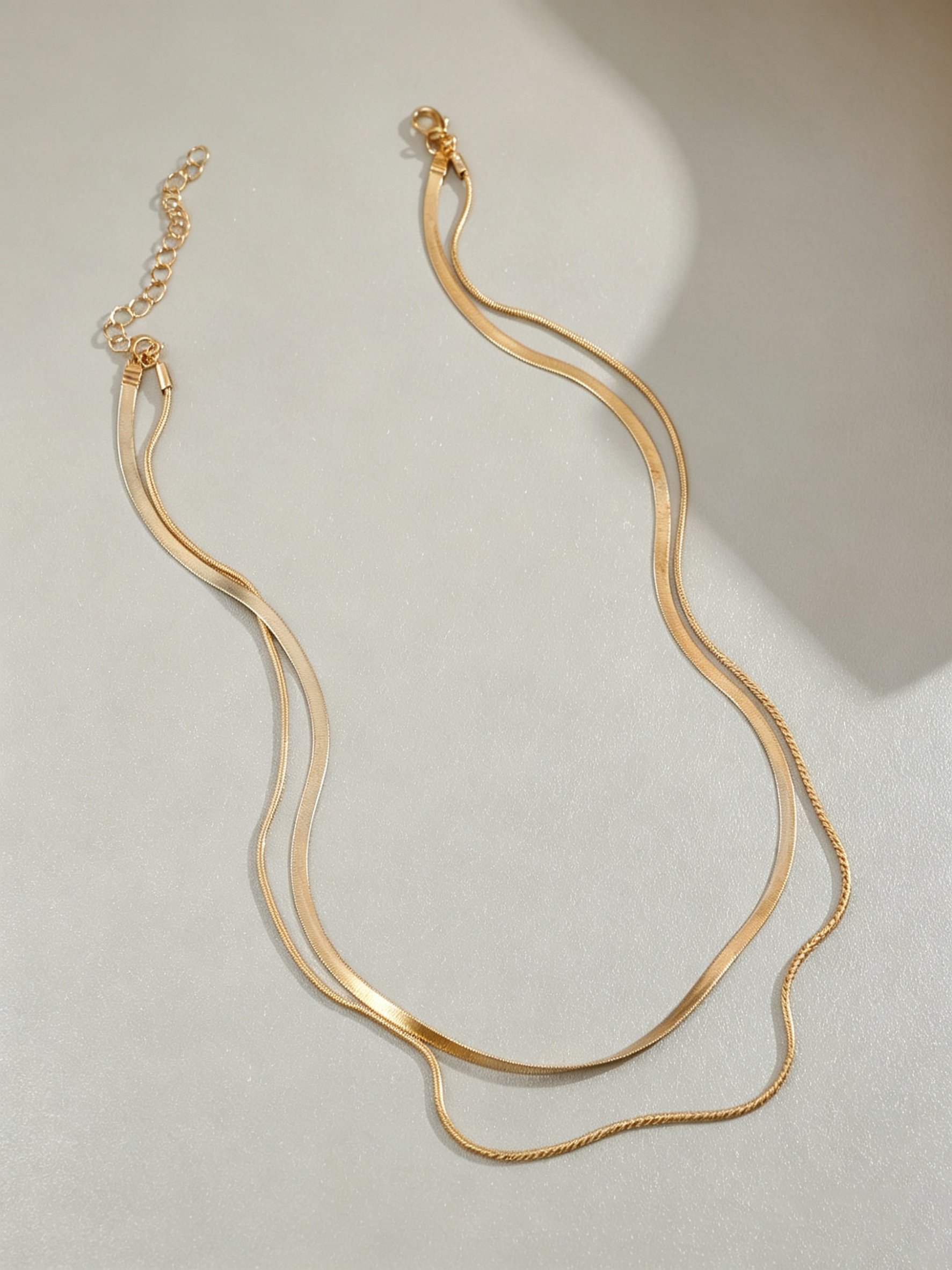 Gold Layered Necklace Set