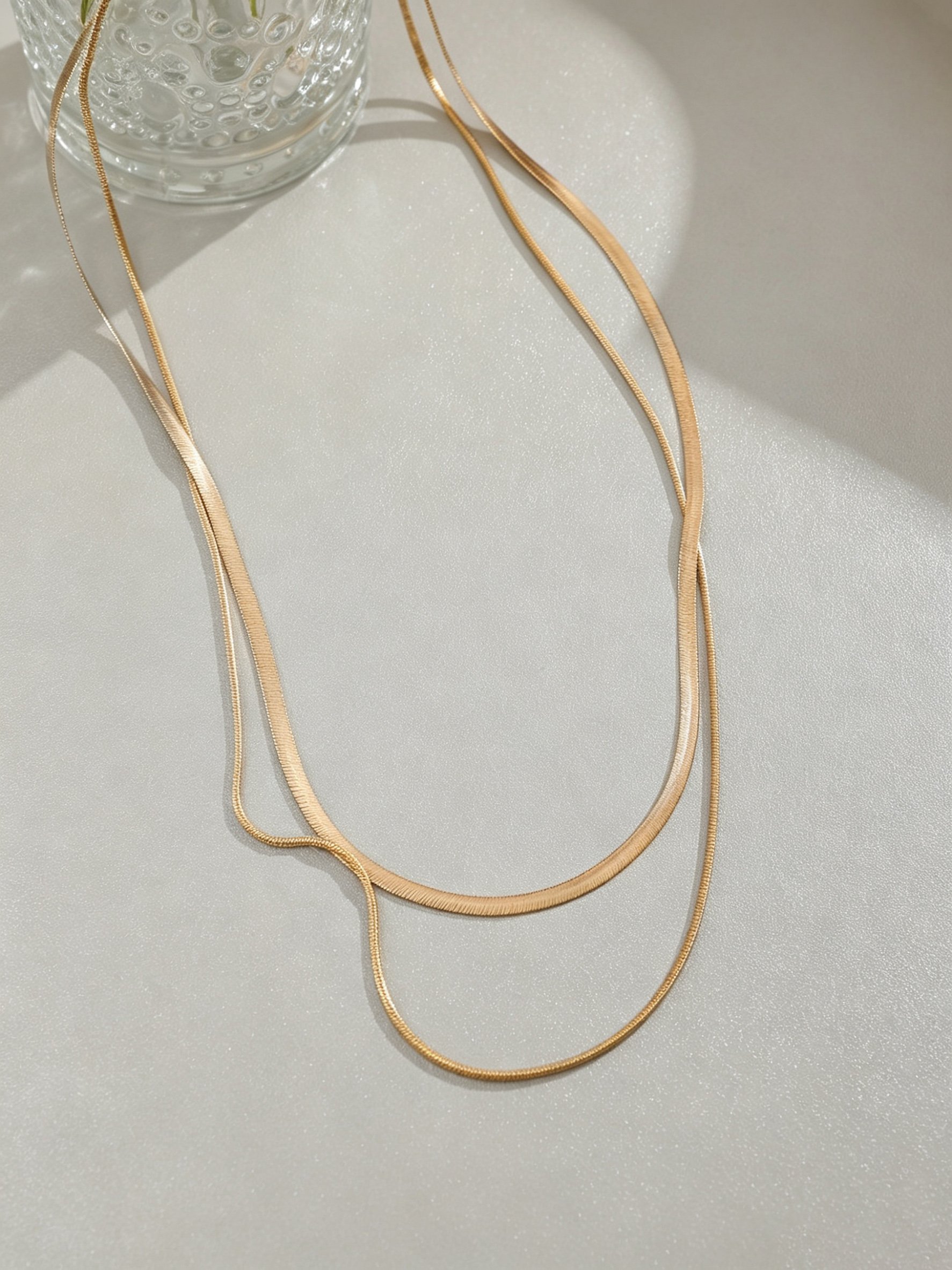 Gold Layered Necklace Set