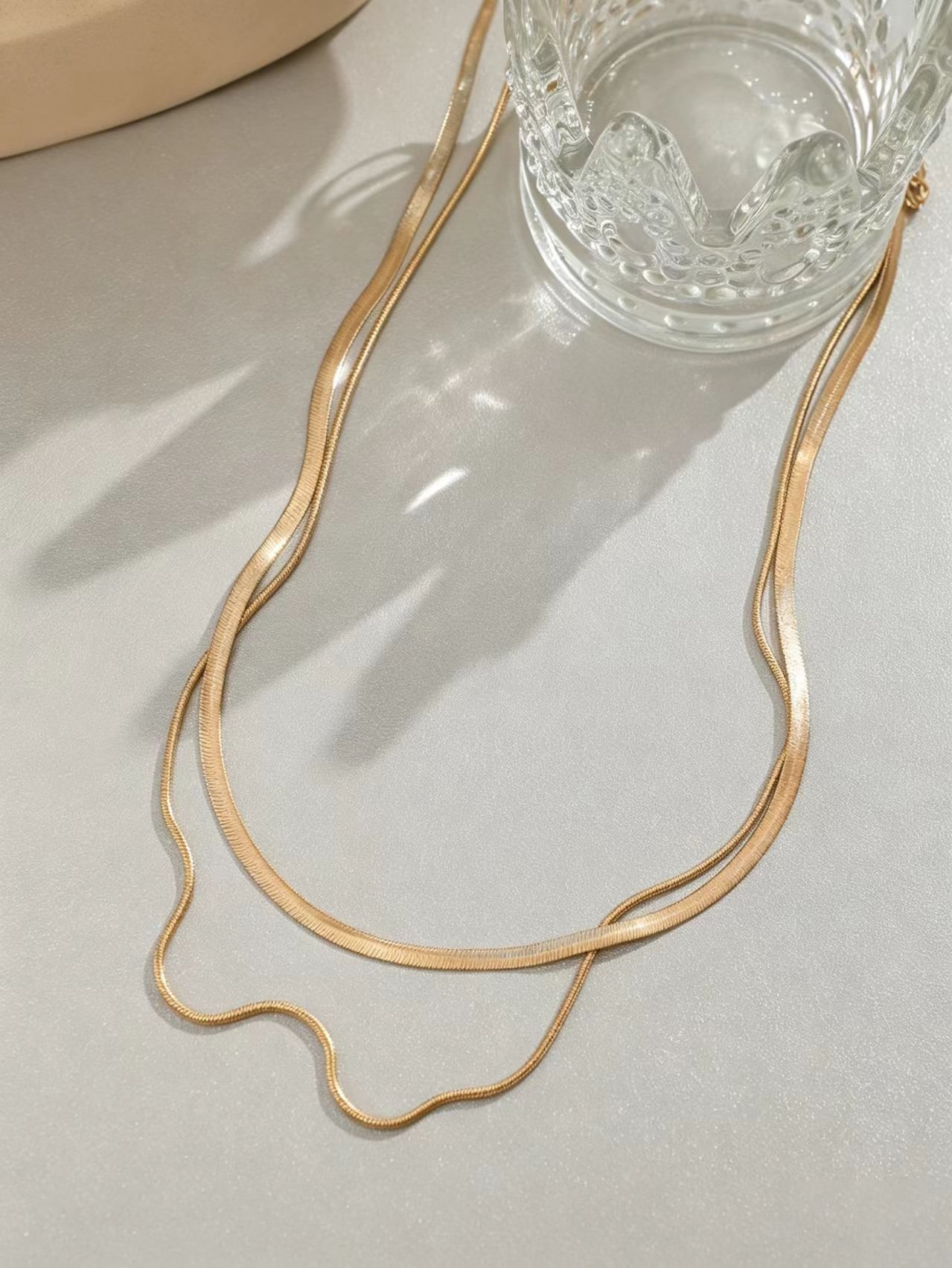 Gold Layered Necklace Set