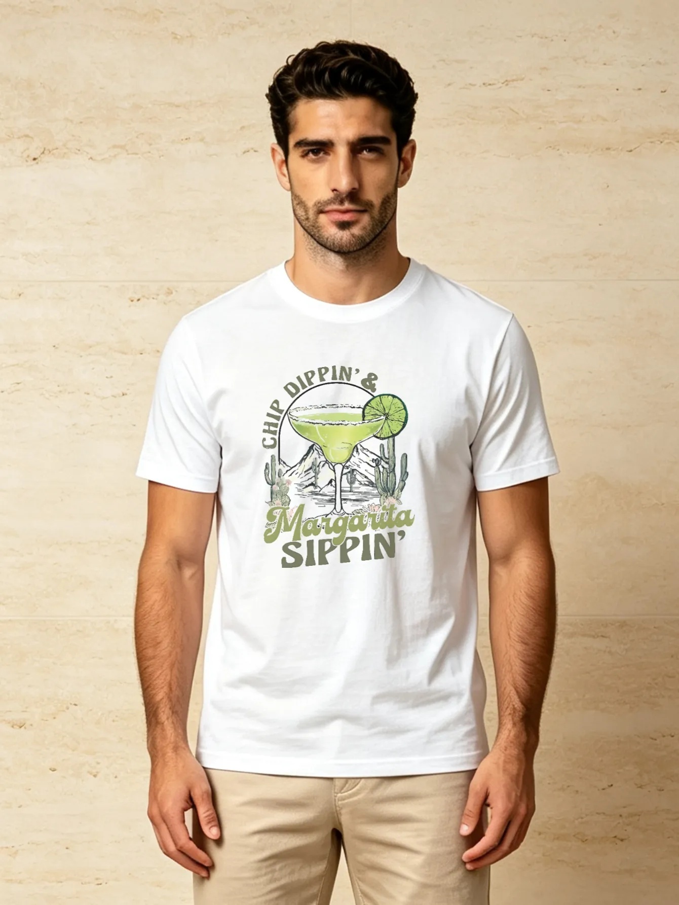 White Graphic Print Regular Fit T-Shirt
