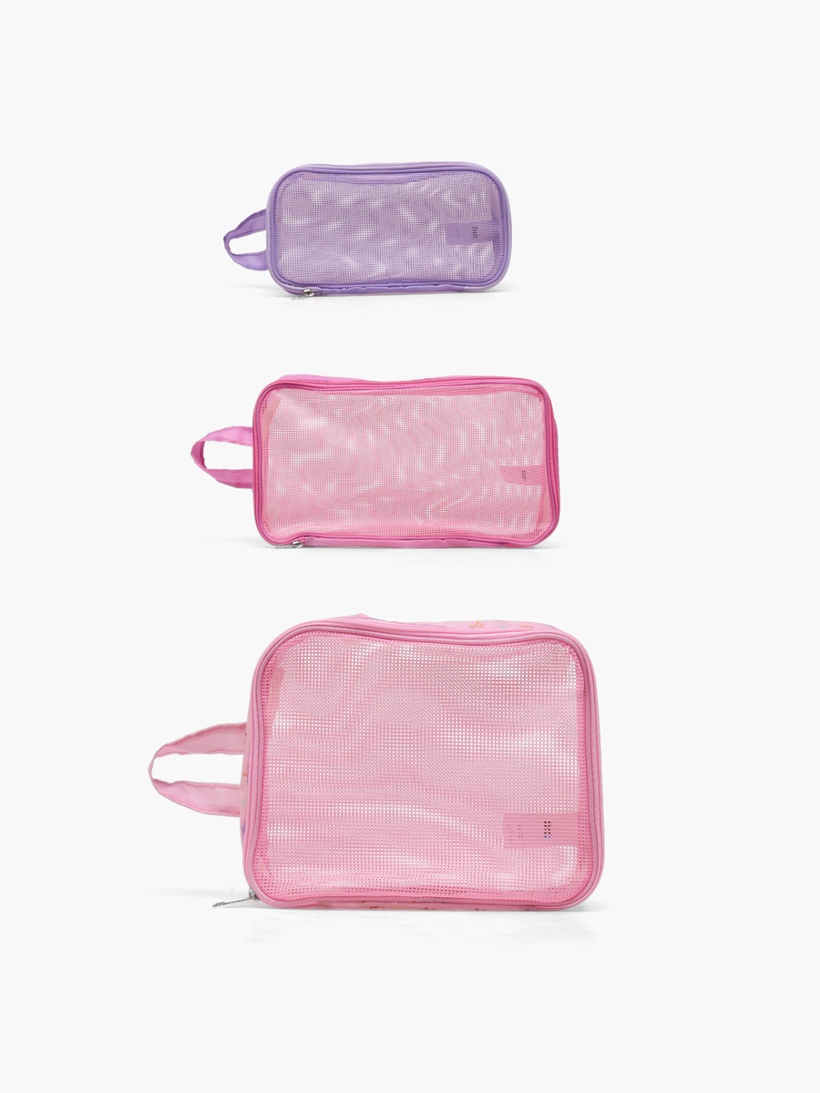 3-Piece Mesh Travel Pouch Set