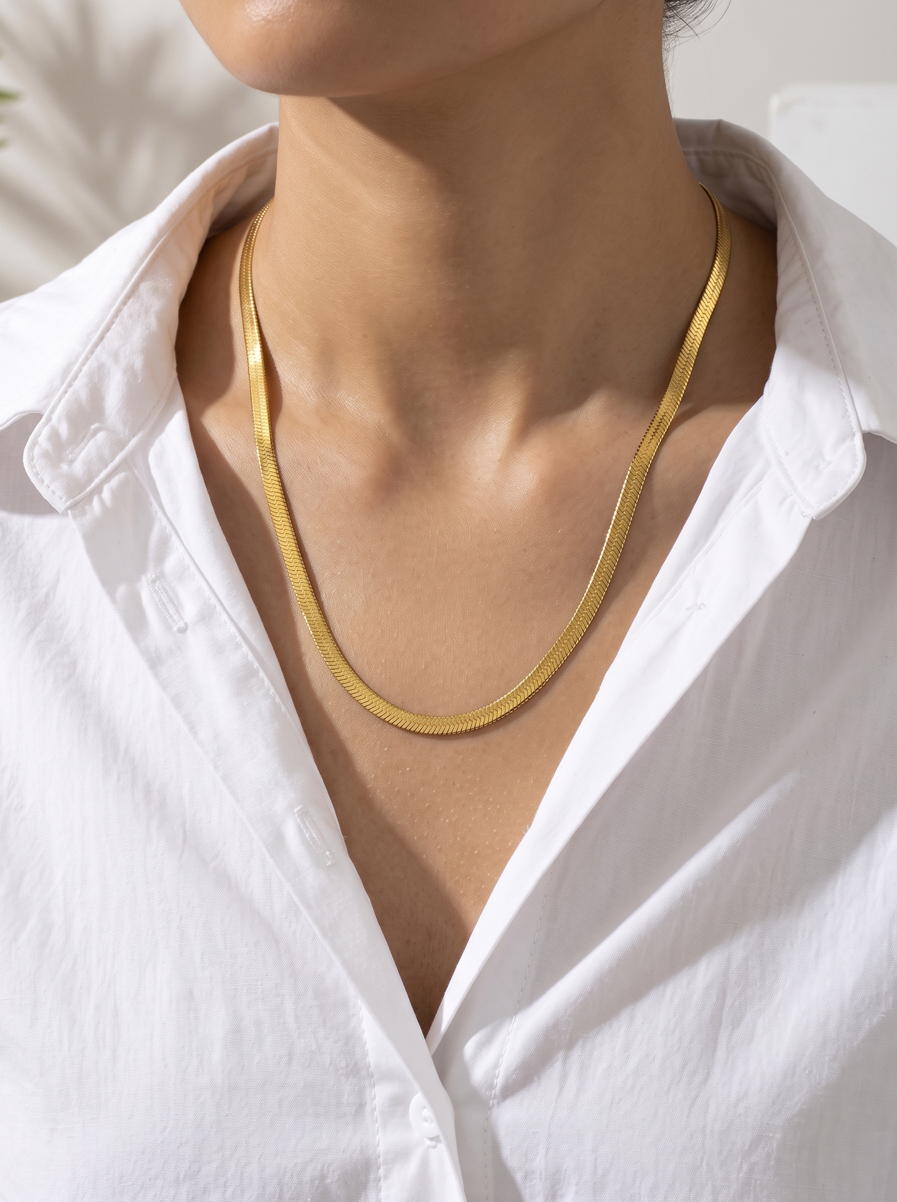 Gold Snake Chain Necklace