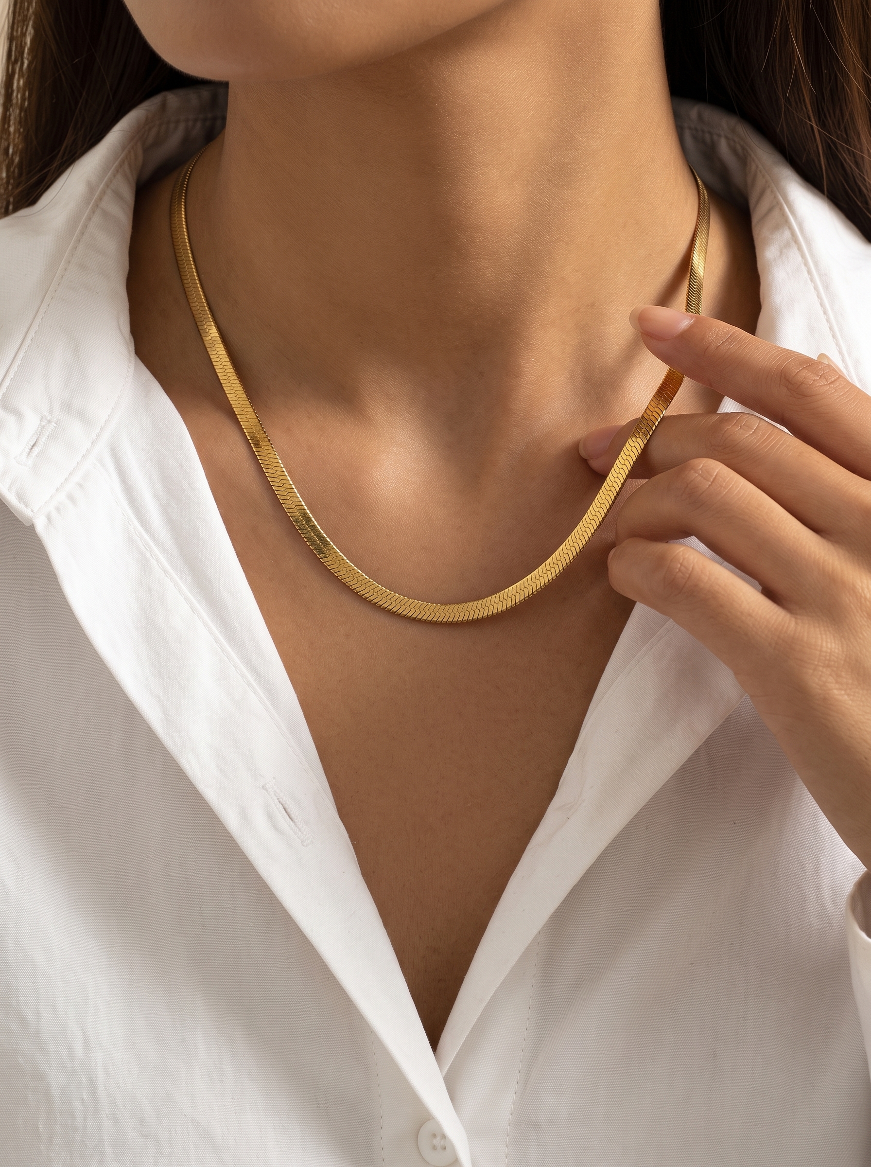 Gold Snake Chain Necklace