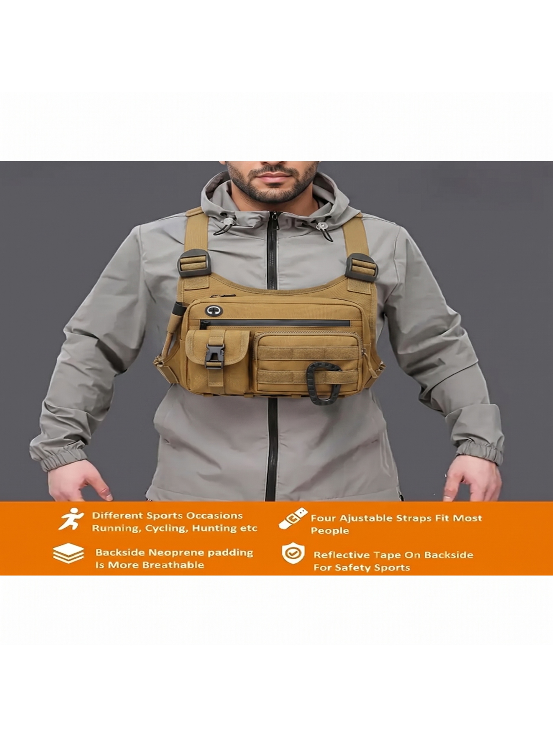 Brown Tactical Chest Pack