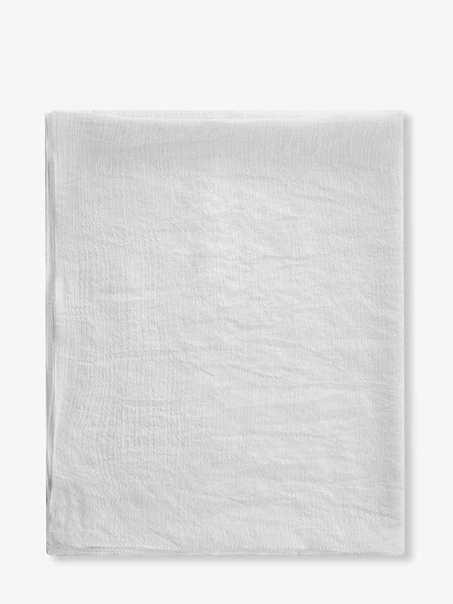 White Linen Scarf
