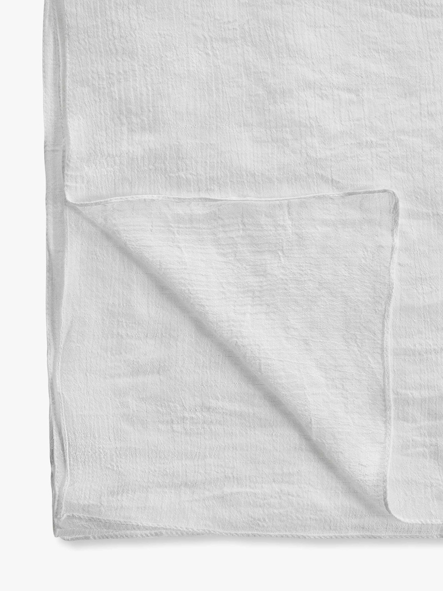 White Linen Scarf