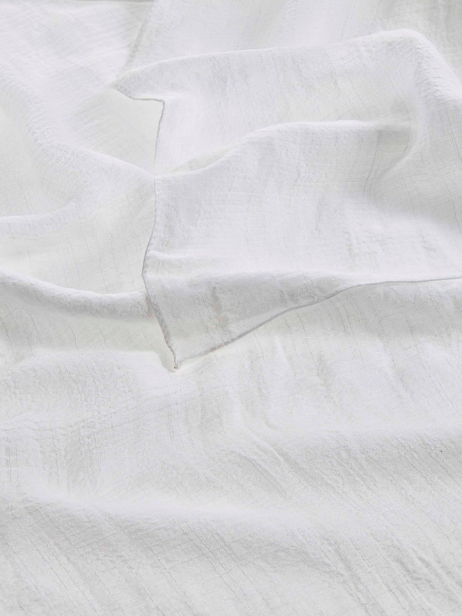 White Linen Scarf