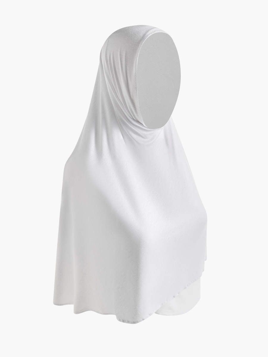 White Linen Hijab Scarf