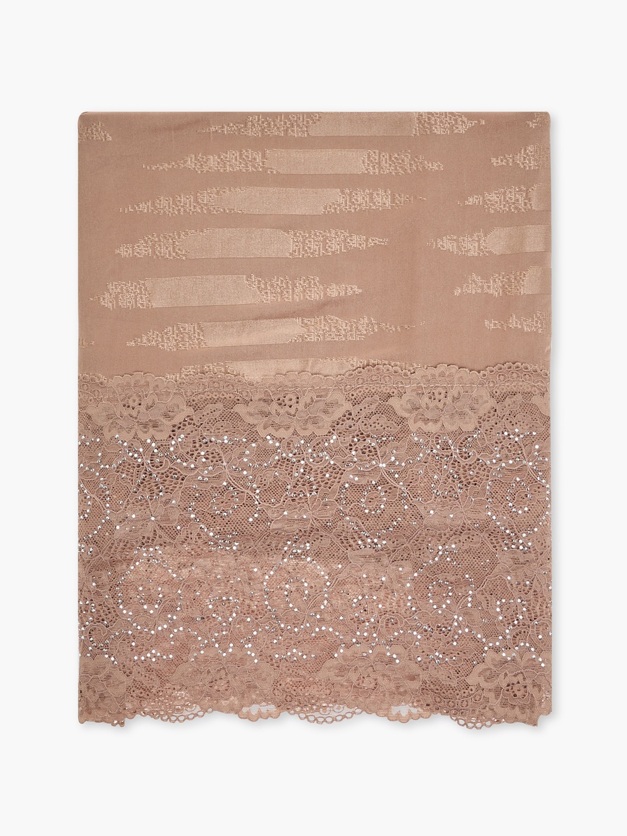 Embellished Floral Lace Scarf