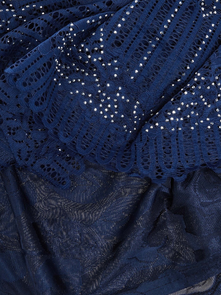 Embellished Floral Lace Scarf