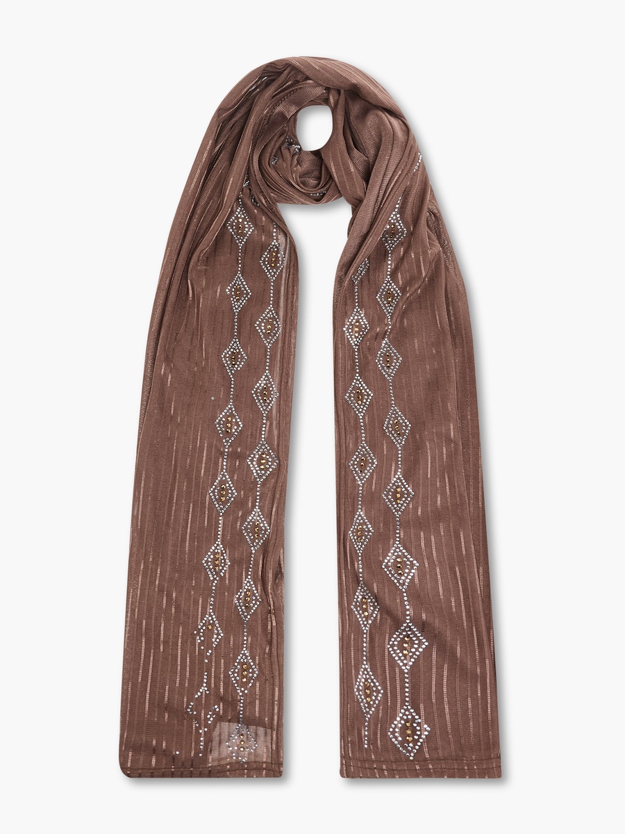 Embellished Jersey Stretch Scarf