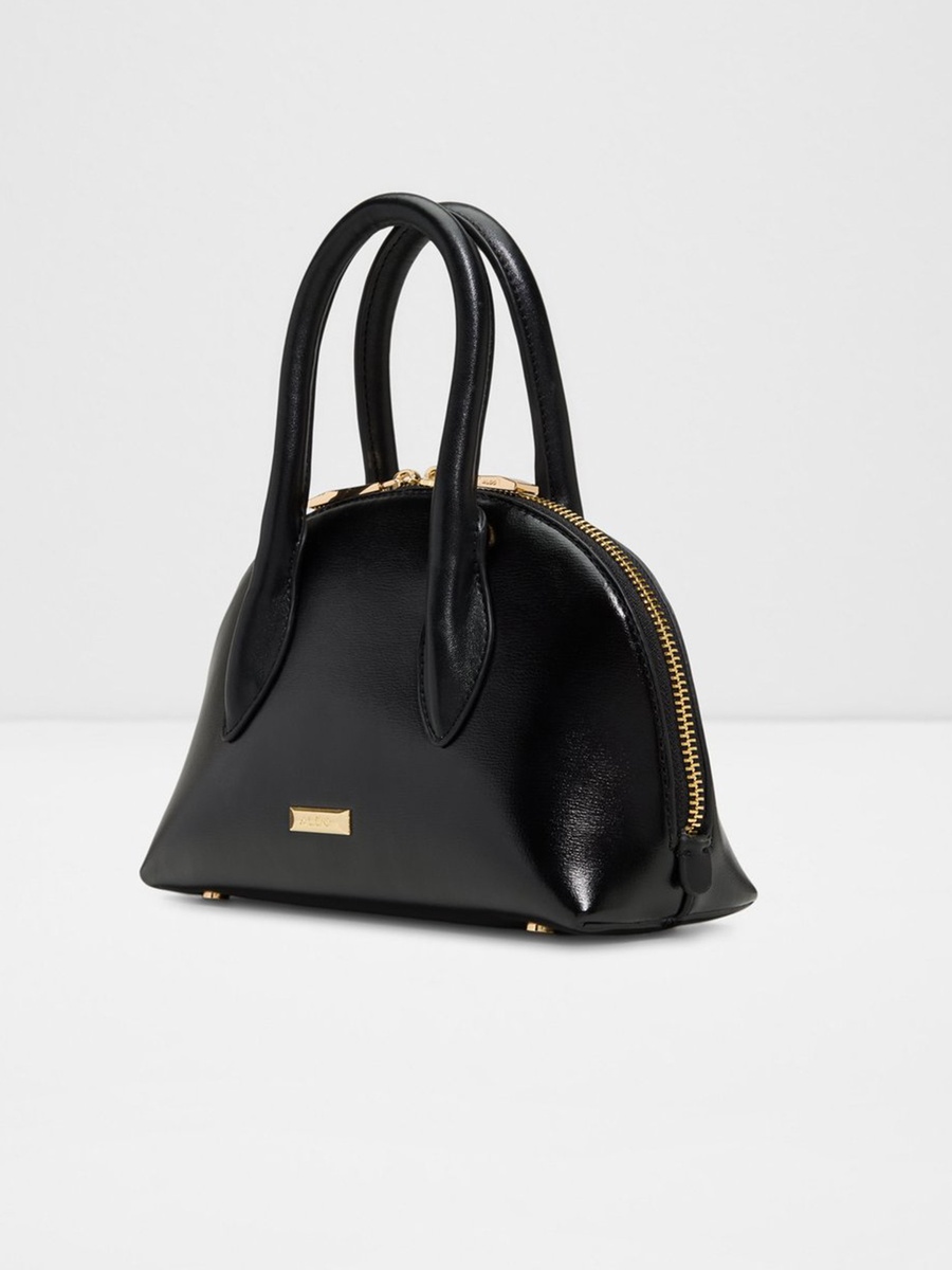 Novallie Double Handle Satchel Bag with Zipper and Detachable Strap