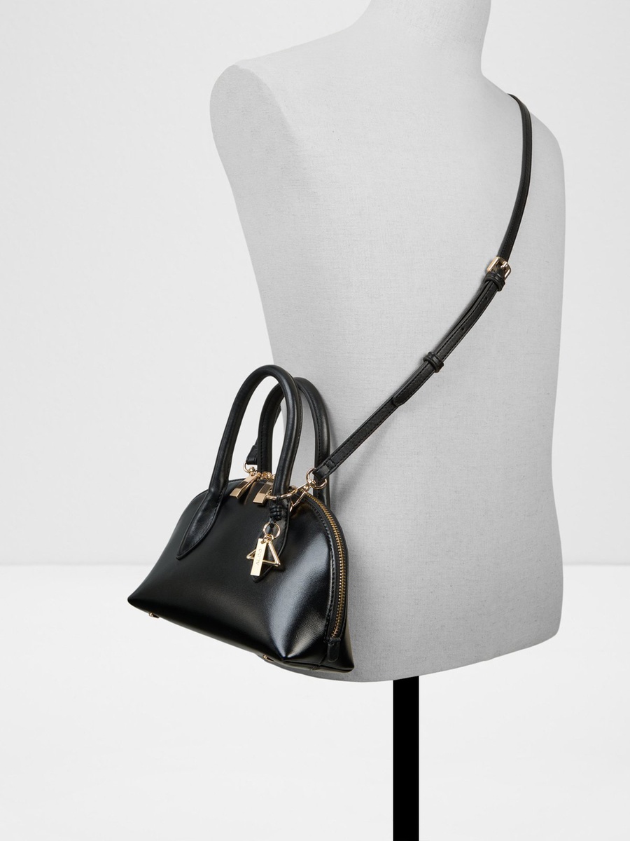 Novallie Double Handle Satchel Bag with Zipper and Detachable Strap