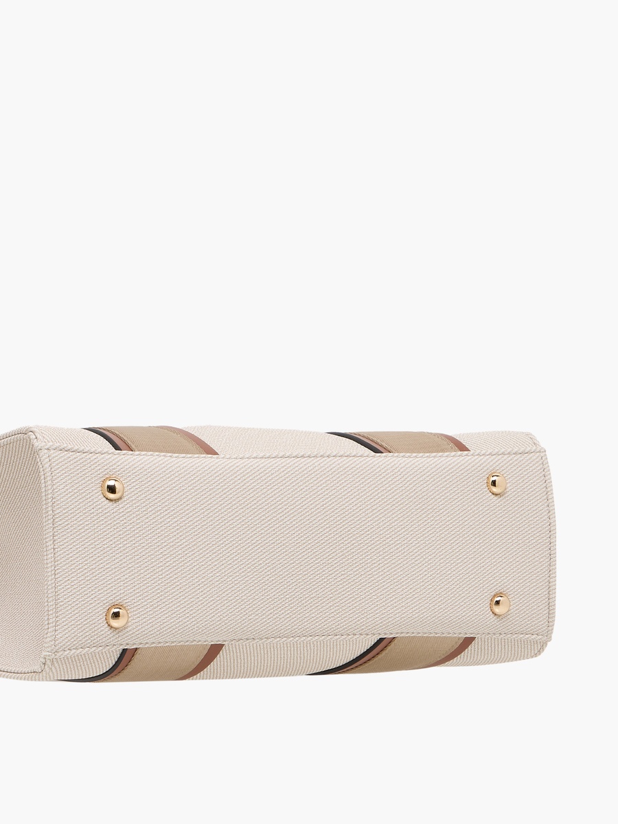 Textured Tote Bag with Detachable Strap