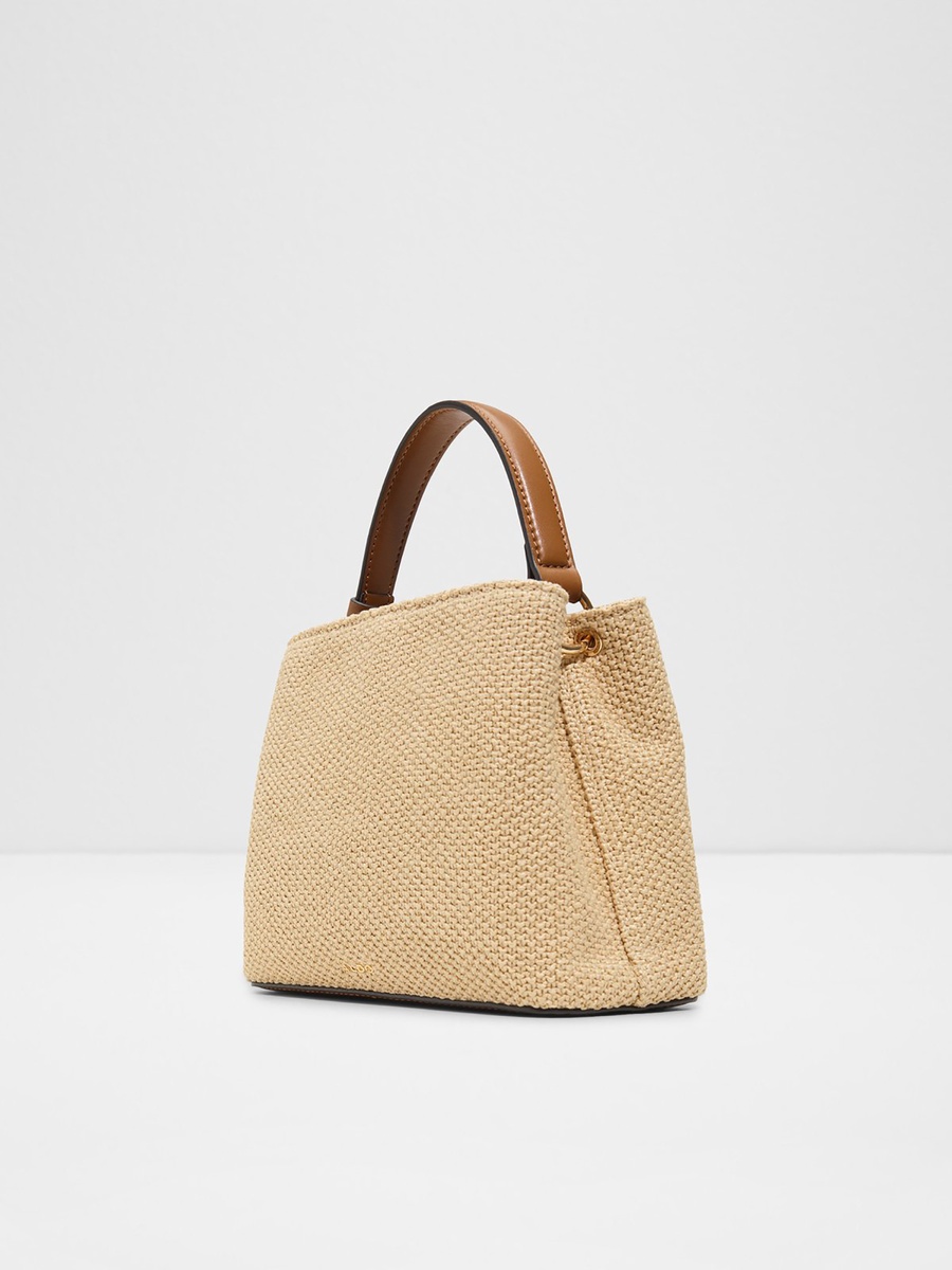 Marinia Textured Single Handle Mini Satchel Bag with Magnetic Closure and Strap