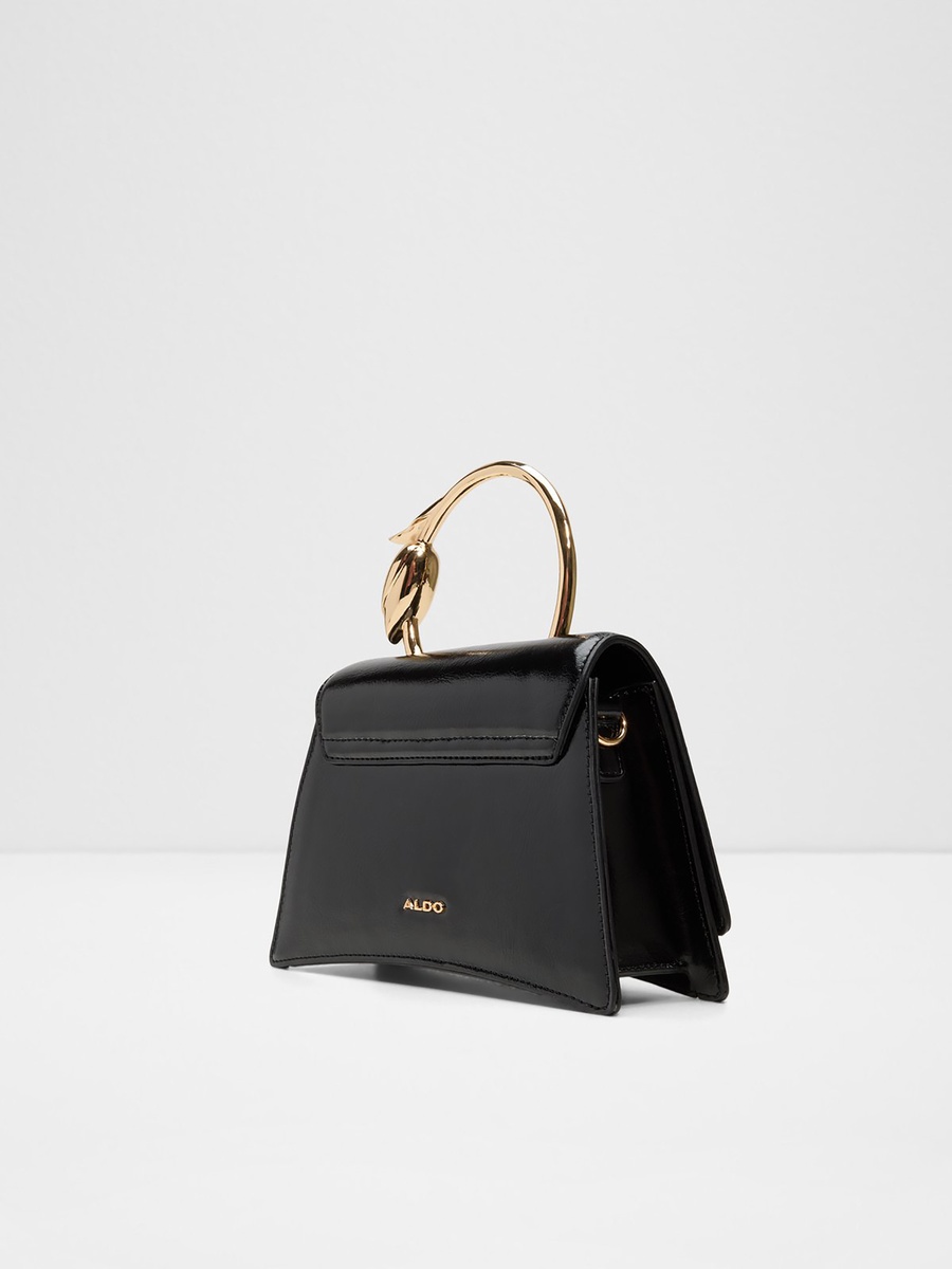 Desertrose Plain Top Handle Clutch with Flap Closure and Adjustable Chain Strap