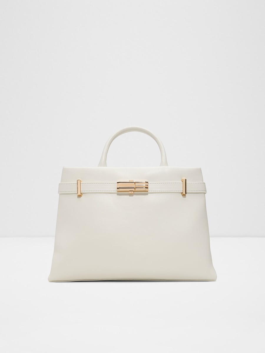 Alicie Plain Double Handle Satchel Bag with Magnetic Closure and Adjustable Strap